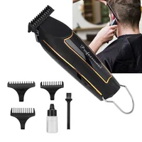 Machine de coupe de cheveux électrique professionnelle tondeuse à cheveux tondeuse à cheveux prise américaine 100-240 V (noir) 2