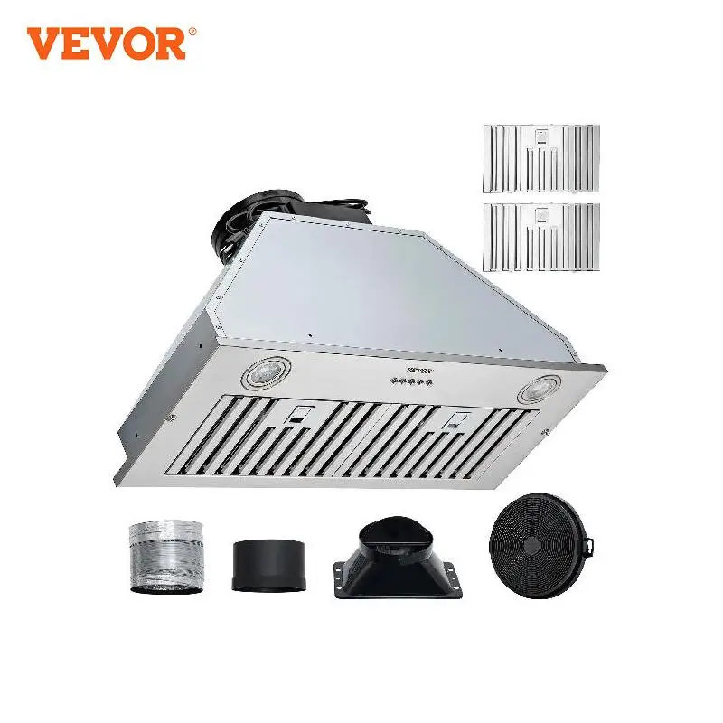 VEVOR Insert Range Hood 800CFM 3-Speed inch Stainless Steel Built-In Kitchen Vent - 30in