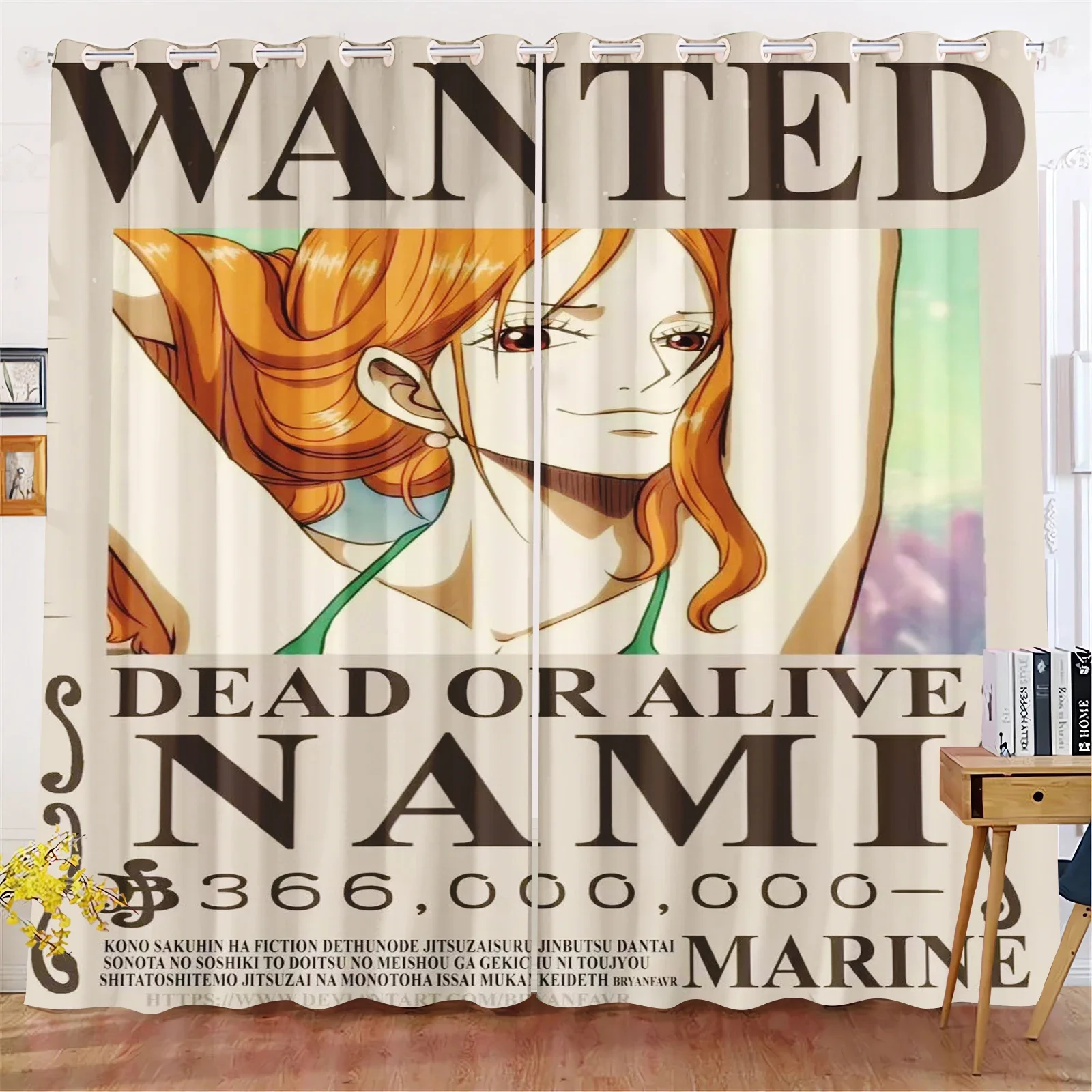 Cartoon Curtain Monkey D Luffy Gear 5 One Piece Cute Printing Home Curtains Living Room Bedroom Heat And Sun ProtectionCustom 6