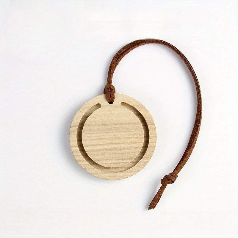 Elegant Handmade Round Wood Diffuser - Premium White Wax Wood and Black Walnut Aroma Accessory