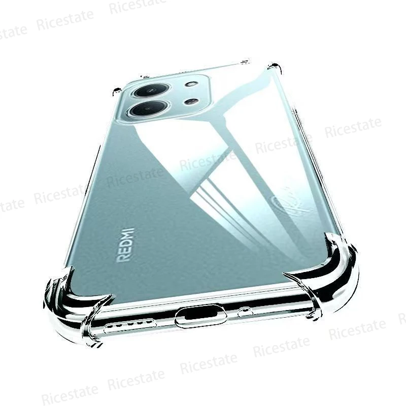 Shockproof Transparent Silicone Phone Case with Clear Soft TPU Bumper