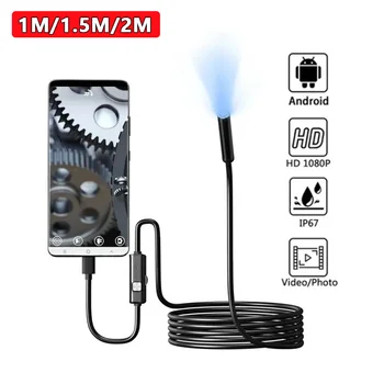 7.0mm TYPE-C Endoscope OTG Borescope Inspection Camera IP67 Waterproof With 6 LED Lights For IOS iphone For Checking Car Engine 1