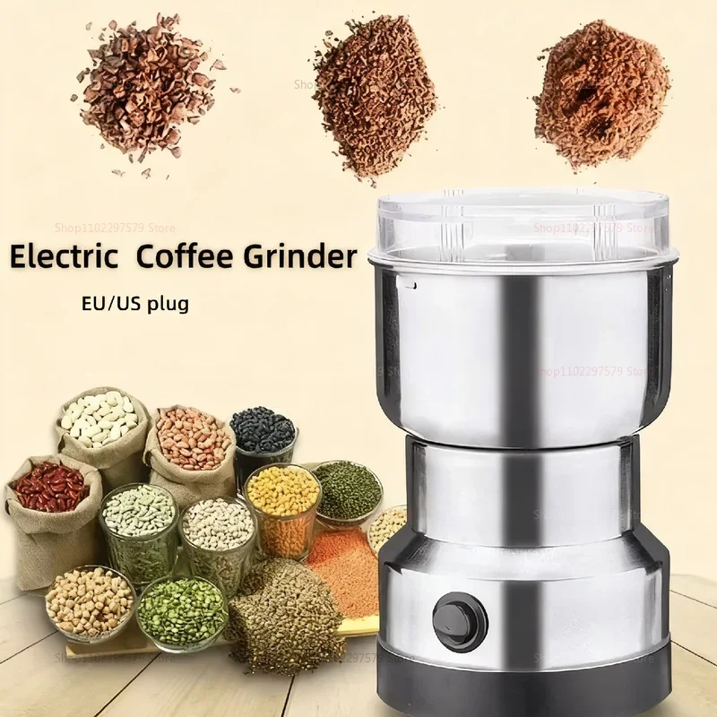 Stainless Steel Ultrafine Crusher Portable Electric Grinder for Baby Food Coffee Beans Spices Pepper Ideal for Home Kitchen Use
