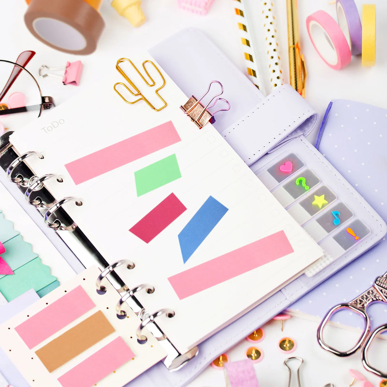 Vibrant Washi Tape Set - Decorative Masking Tape for Arts, Crafts, and Scrapbooking
