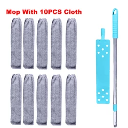 Telescopic Long Handle Duster Brush for Easy Dust Removal in Hard-to-Reach Areas (Mop With 10PCS Cloth)