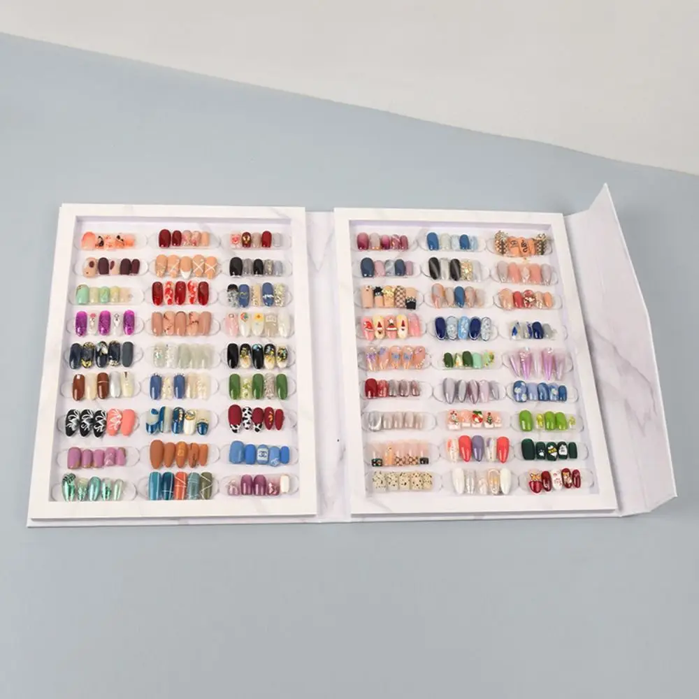 Large-capacity Magnetic Nail Display Book Space Saving Multi-functional Nail Gel Polish Showing Shelf DIY Smooth