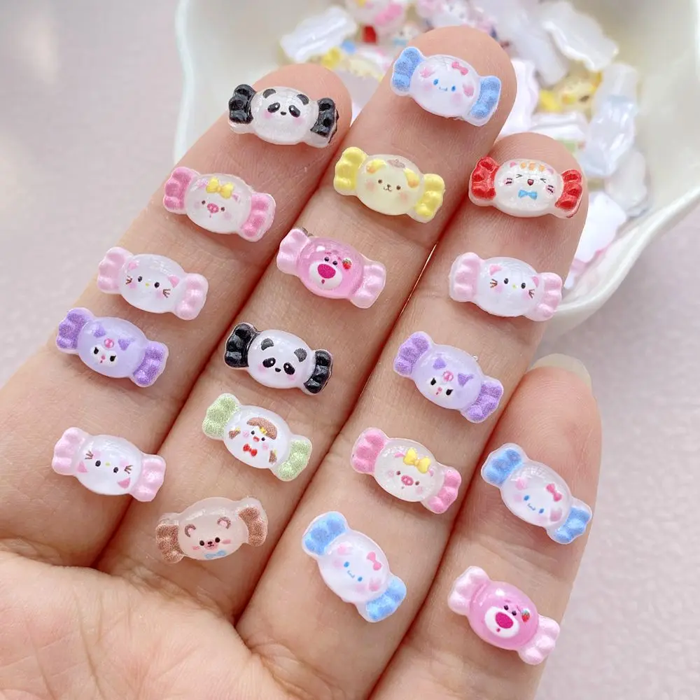 Resin Jewelry Accessories resin jewelry accessories resin embellishments resin nail art crafts candy resin ornaments cartoon animal nail art crafts cartoon animals nail art accessories 50Pcs New Cute Mini Resin cartoon colorful candies Flatback Ornament Jewelry Making Manicure Hairwear Accessories