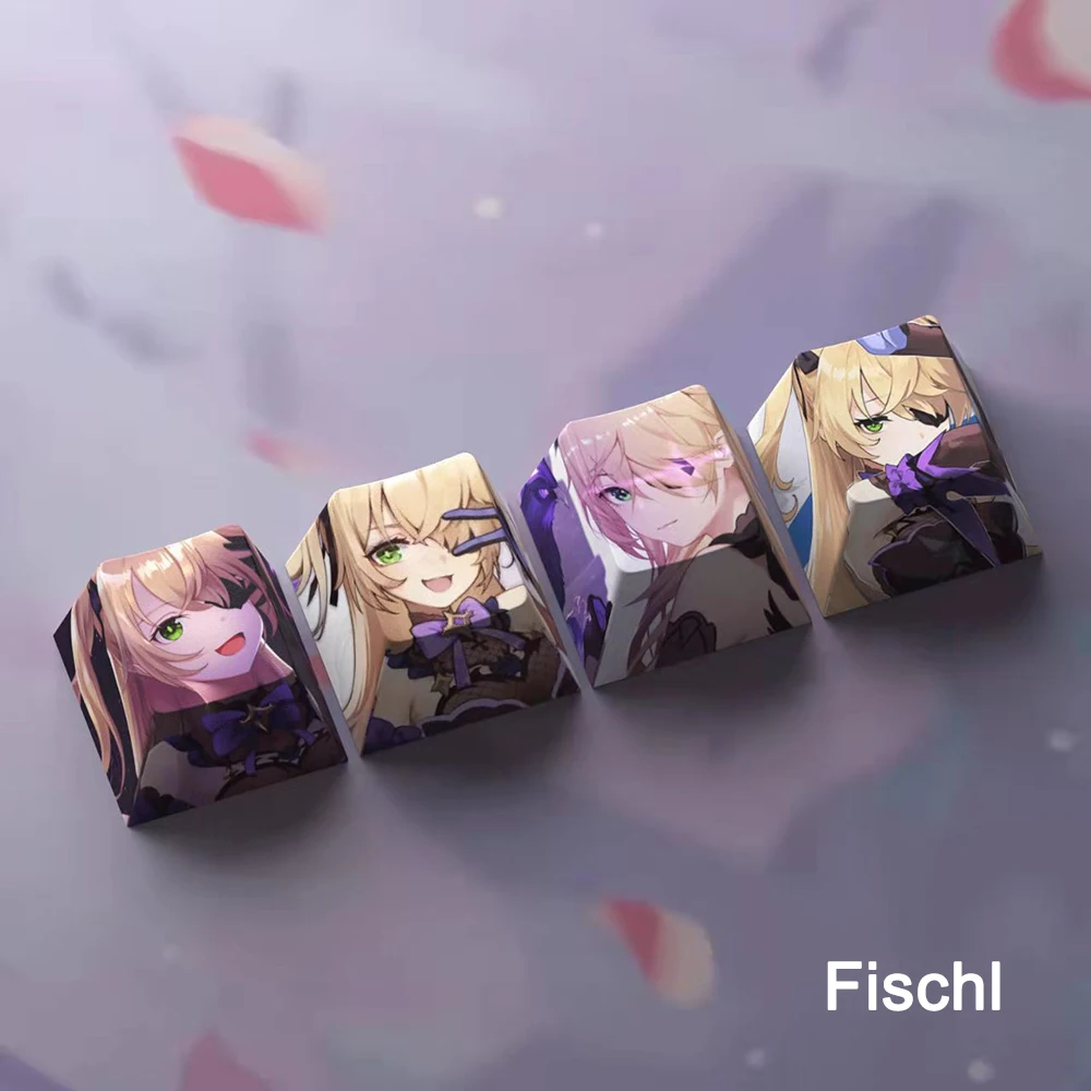 Keycap 4pcs Jogo Personagens Anime Personalidade Keycap