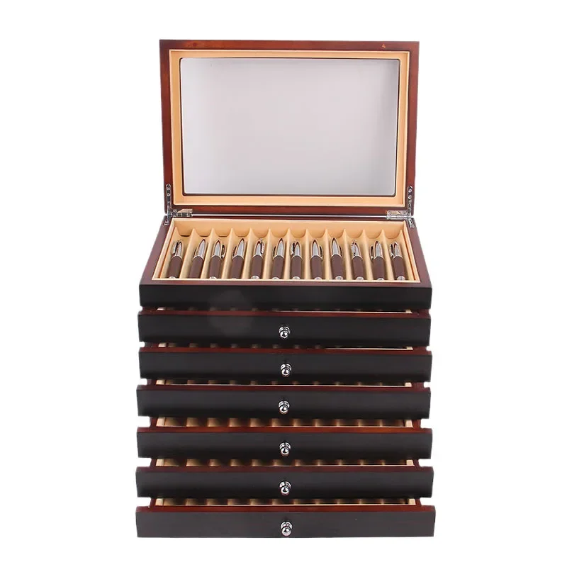 Custodia Per Penne Stilografiche In Tessuto Oxford – Organizer 48/72 Slot, Nero, Rigida E Portatile - 3