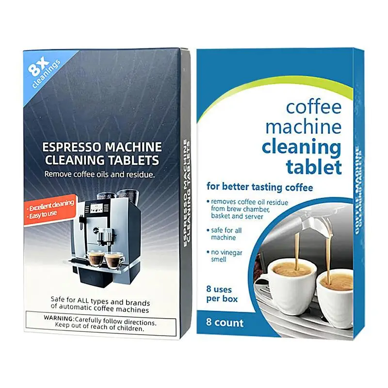 Espresso Machine Cleaning Tablets 8 Count Coffee Machine Cleaner Descaler Tablets Safe & Effective Descaling For All