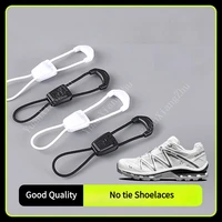 Nouveau Lacets de chaussures sans cravate lacets de Tennis ronds sans attaches adultes enfants qualité baskets de course lacets noir blanc chaussures accessoires 2