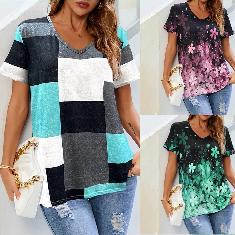 

T Shirts Women Short Sleeve Tshrits Spring Summer Funny Casual Tshirt Ladies Printing Tee Shirt T-shirts Tops 2023