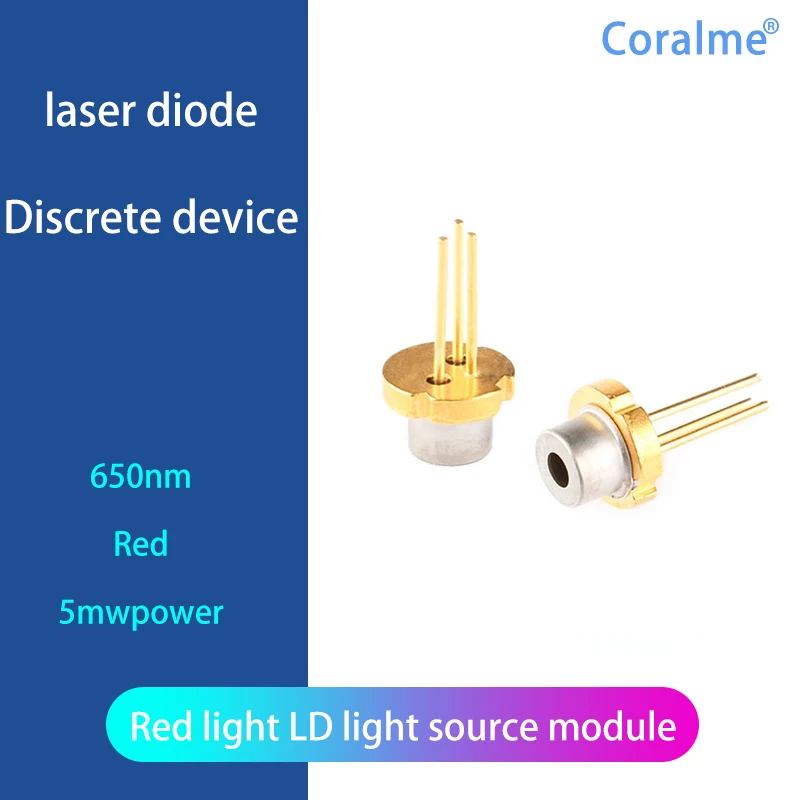 2pcs 650nm 5mw Laser Diode Module Red Color TO-18 DIY Laser Sensor Diode 2.2-2.4V LED Electronics Design