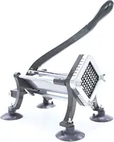 Fry Cutter Commercial Potato Slicer with Suction Feet Complete Set, Includes 1/4", 3/8",1/2", Gray 2