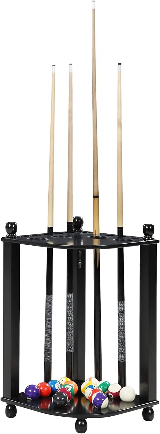 

28-in Corner Floor Pool Cue for Billiards Accessories, Black