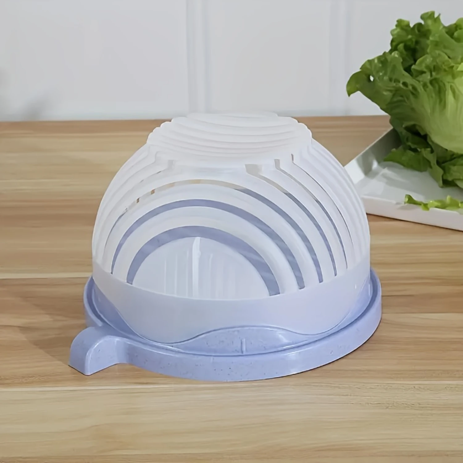 1pc Vegetable Cutter Slicer Fruit and Vegetable Cutter Bowl Salad Chopping Bowl Salad Making for Chopping Vegetables & Fruits Slicing Salads and Fr