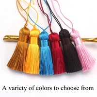 5 pièces/lot 5cm Polyester soie gland frange brosse glands garniture artisanat bijoux à bricoler soi-même résultats décor à la maison couture rideaux accessoires 3