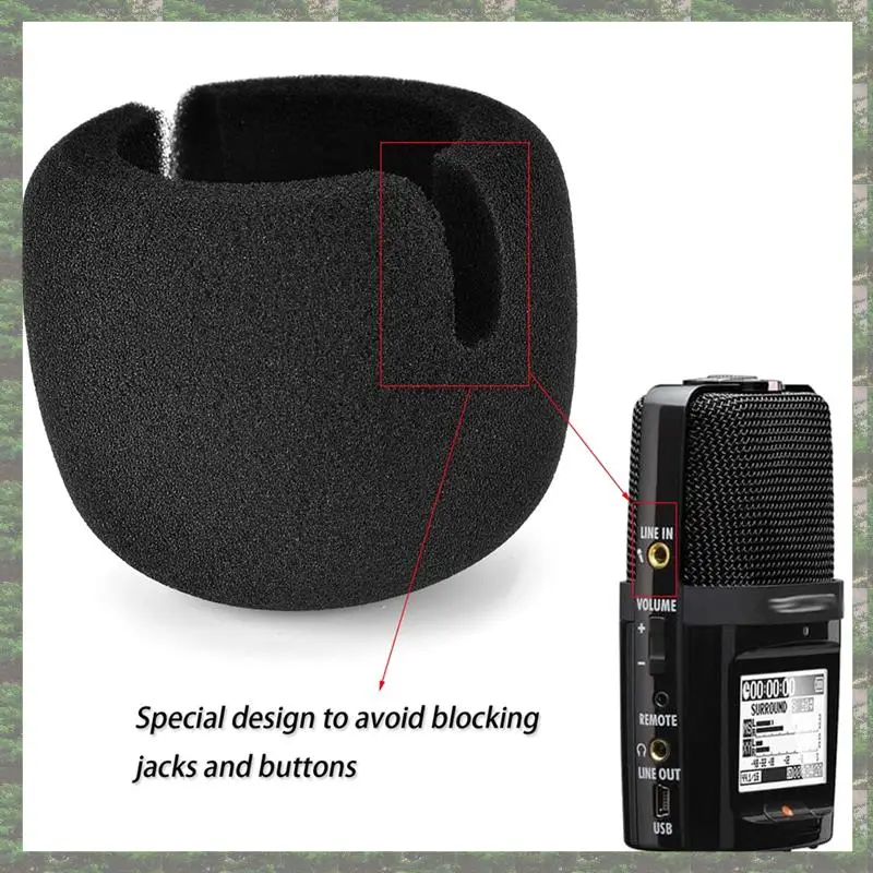 Portable Windproof Microphone Dust Cover and Filter Sponge