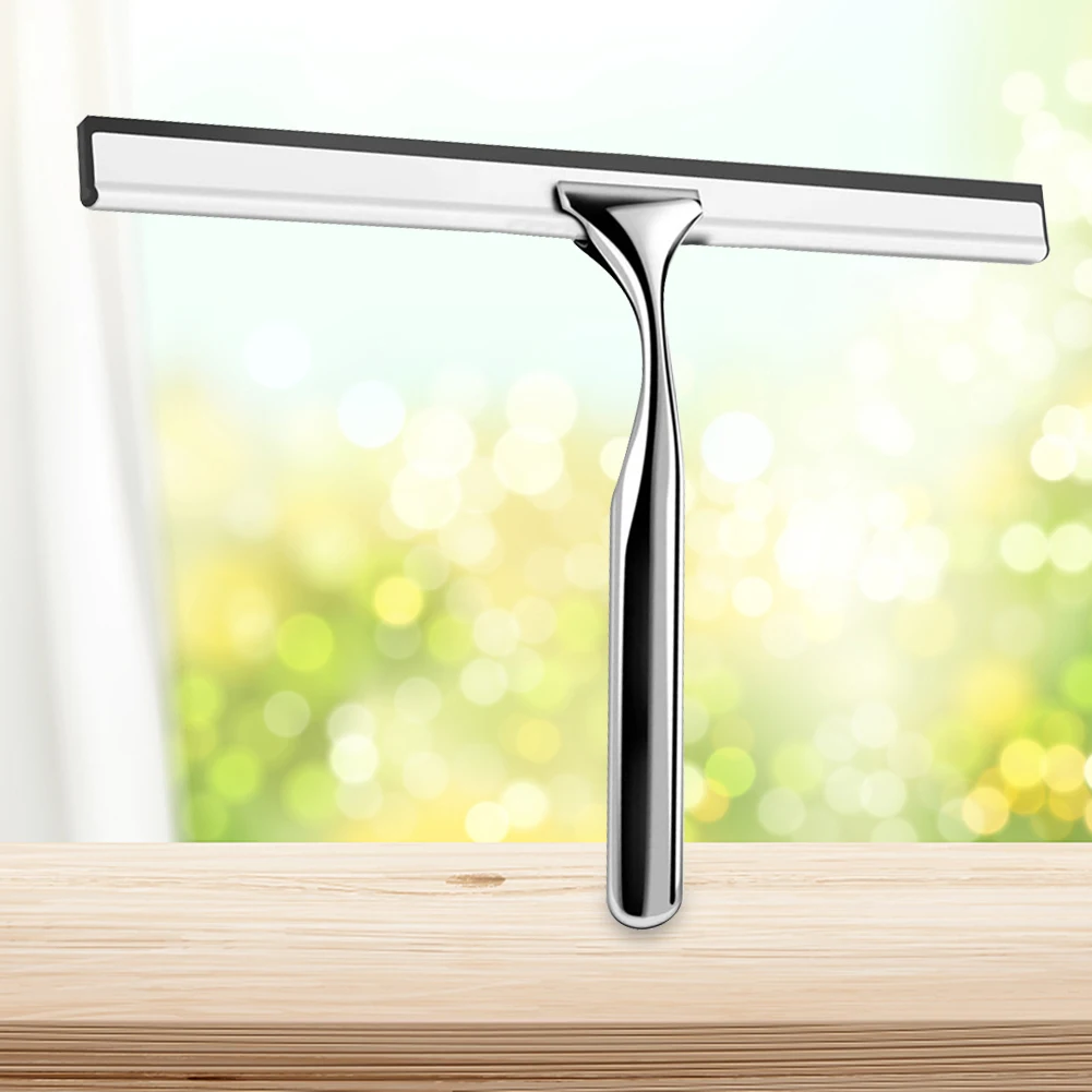 Stainless Steel Shower Squeegee Wiper Brush Multifunctional Shower Mirror Squeegee Corrosion Resistance Household Cleaning Tool