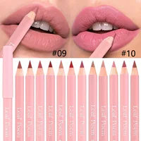 Nude Pink Lipliner Pencil Long-lasting Waterproof Red Brown Lip Contour Sculpt Pen Blendable High Pigmented Lipstick Makeup 1