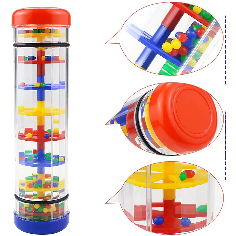 Children's Musical Instruments Toys For Baby 1 2 3 Years Montessori Kids Rain Rattle Tube Shaker Rainmaker Music Sensory Toys early education toys educational toys music toys musical instrument