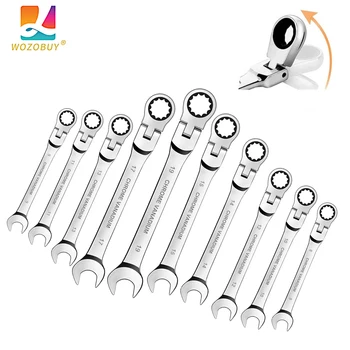 Head Ratchet Wrench Set,Metric,Chrome Hardware Hand Tool 1