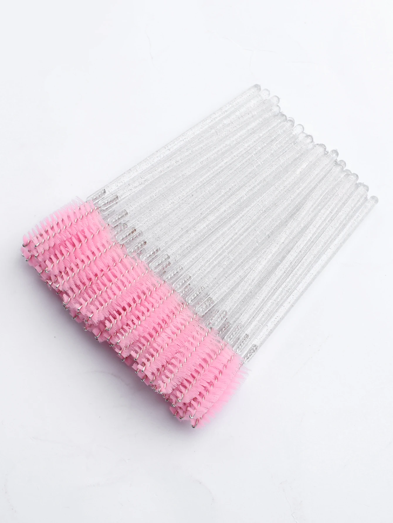 Disposable Crystal Eyebrow & Eyelash Brush Set - 50pcs Cosmetic Beauty Tools