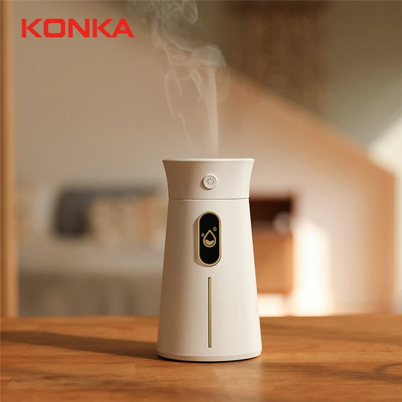 

KONKA Air Humidifier Mini White 380ml Low Noise Colorful Lignt Night For Car Home Office Mist Maker LED Portable USB Big Fog