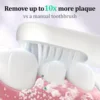 Sejoy Electric Toothbrush Tooth brush USB Rechargeable Adult Ultrasonic Teeth Cleaning 3 Replacement Toothbrush Heads 4
