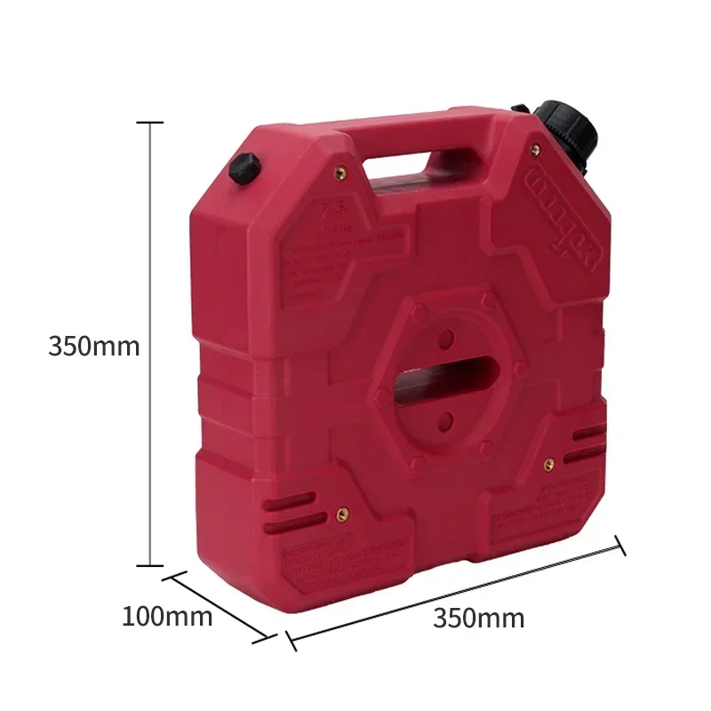 Portable Anti-Static Explosion-Proof Light Oil Drum Bucket 6.84LT 1.8 Gallon Gasoline Orange Car Spare Trailer Parts Accessories