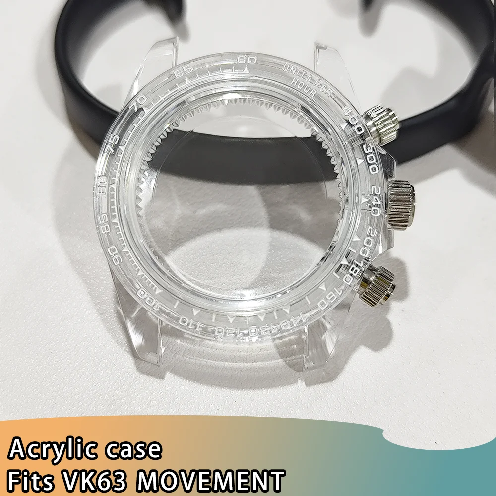 Acrylic Transparent Watch Case and Band Set - 39.5MM