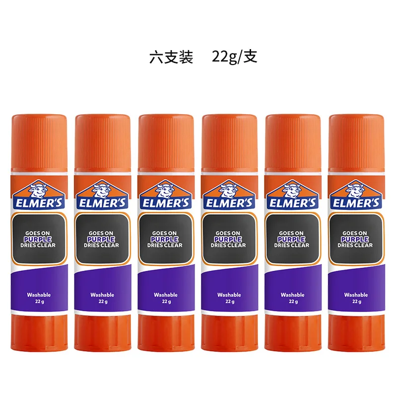 Elmer's Disappearing Purple School Glue Sticks Acid-Free and Washable 22 Grams for Craft Projects, Scrapbooking Teacher Supplies - 6