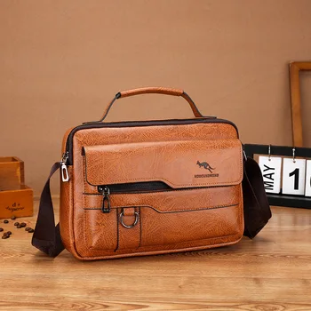 Men’s Multifunctional Leather Shoulder Bag