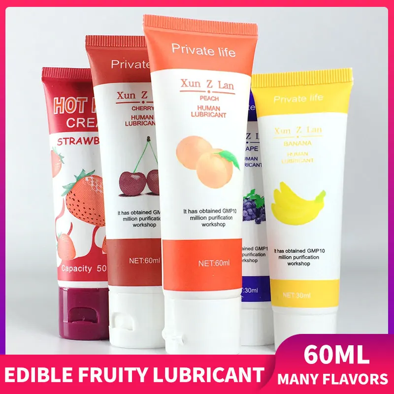 

30ml Strawberry Flavor Edible Lubricant for Anal Vaginal Oral Sex Silicone Lubricating Oil Adult Sex Products Body Massage Gel