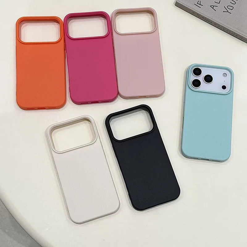 Chic Candy Color Litchi Patterned Shockproof Phone Case