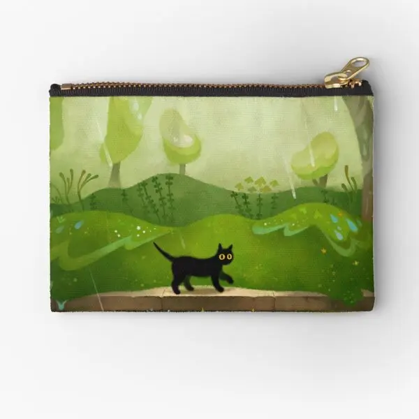 

Кошелек Kitty On A Rainy Day на молнии для мужчин и женщин, бумажник для хранения монет, нижнего белья, ключей, денег, женских и мужских носков, кармашек для косметики