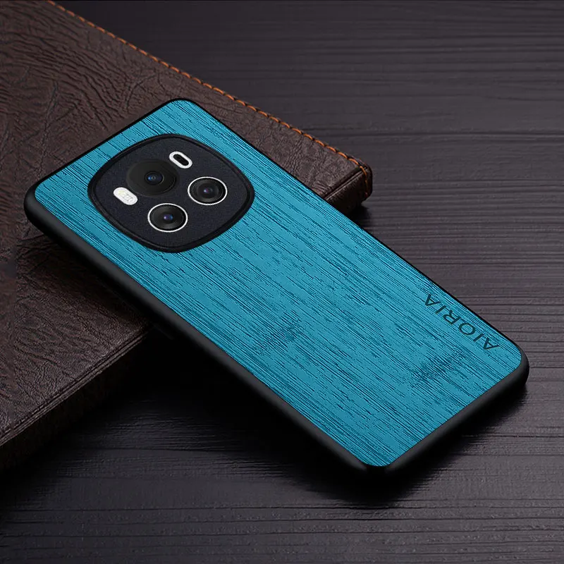 Luxury Bamboo Wood Pattern Leather Case Cover for Honor Magic 6 Lite Pro