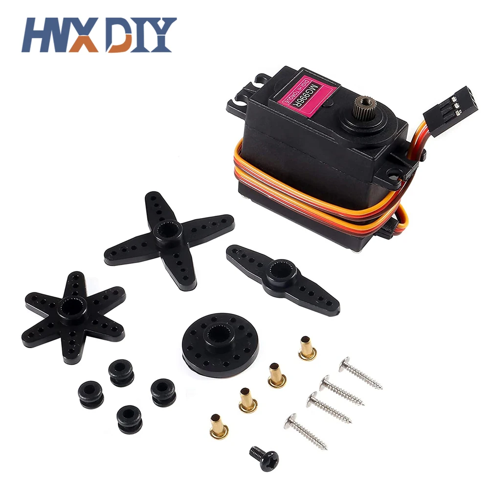 서보 디지털 MG995 MG996 MG996R 13KG 15KG, RC 자동차 로봇 헬리콥터 보트 용 금속 기어 Arduino Diy 키트용, 5/10 개