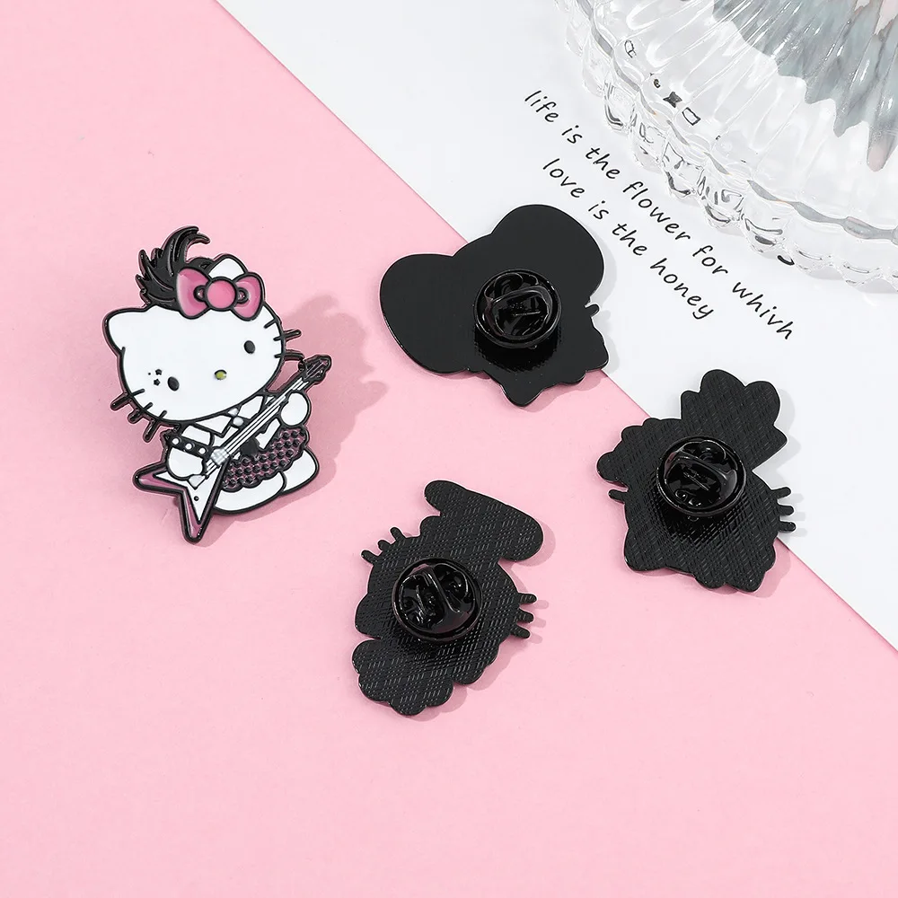 Hello Kitty 6-Piece Enamel Pin Set, Anime Pins for Backpacks, Hats