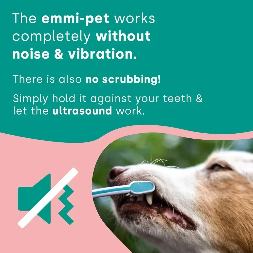 Oral & Skin Care Electric Toothbrush Set for Pets. Patented Ultrasonic No Brushing Technology Deep-Cleans