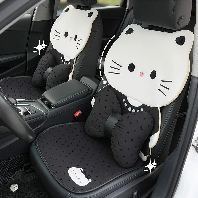 Coprisedile Auto Stile Gatto Carino Universale Quattro Stagioni Traspirante Cuscino Sedile Accessori Interni Auto - Image 3