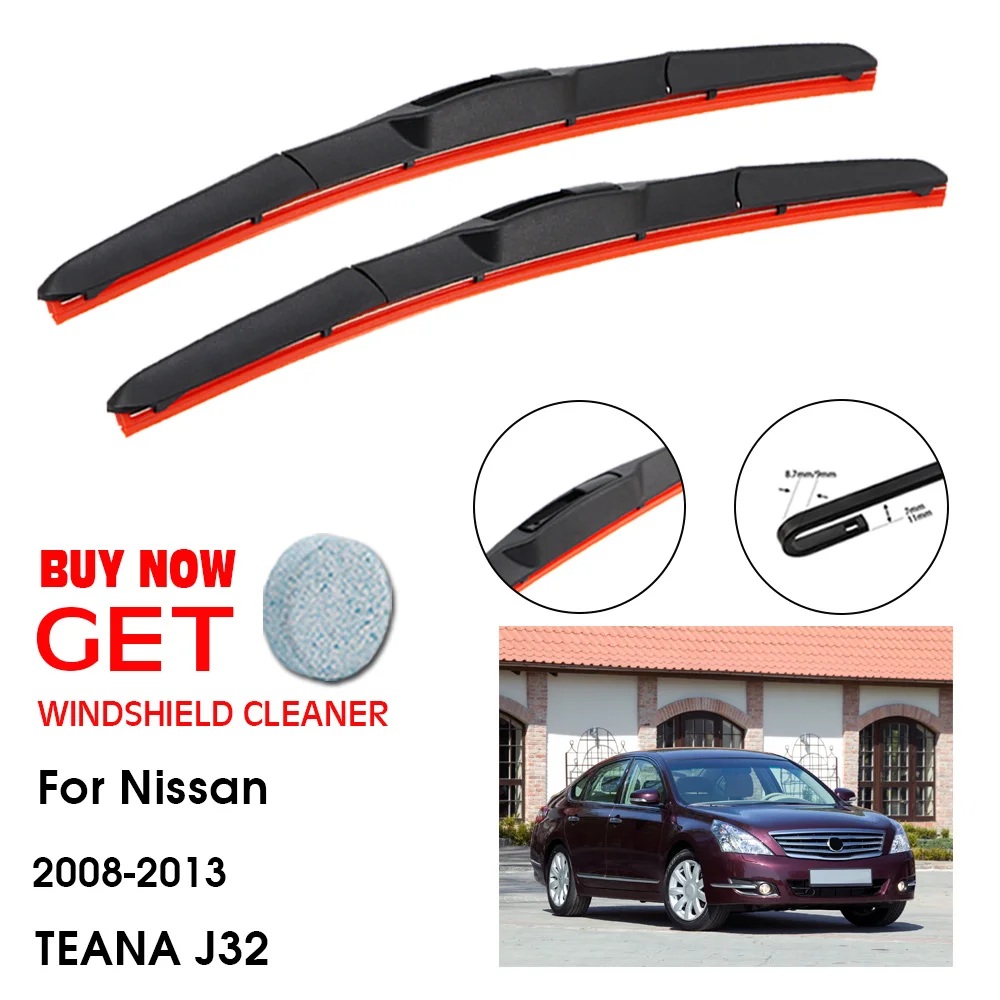 

Car Wiper For Nissan TEANA J32 26"+17" 2008-2013 Front Window Washer Windscreen Windshield Silica Gel Wipers Blades Accessories