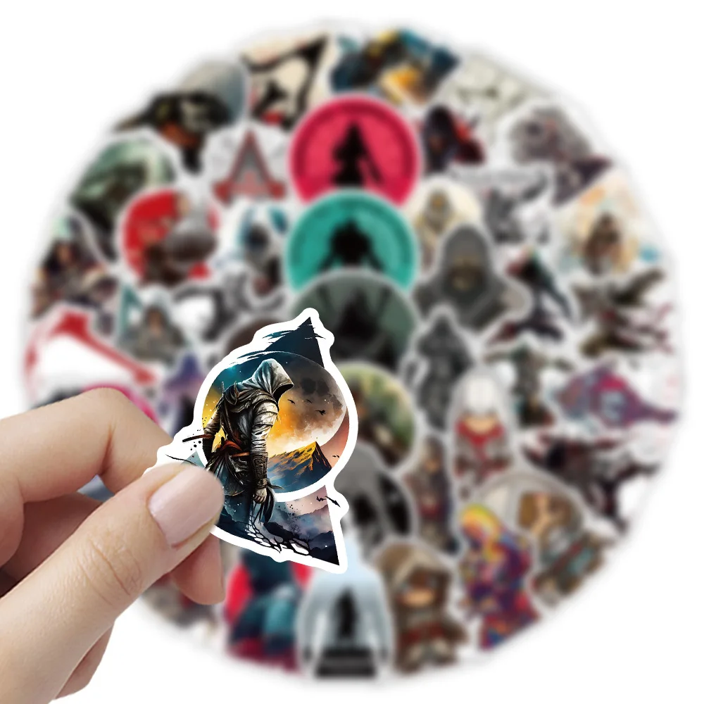 10/52PCS Assassin's Creed Aufkleber Action Abenteuer Spiel Aufkleber Cartoon Spiel Dekoration DIY Graffiti Spielzeug Laptop Telefon gitarre