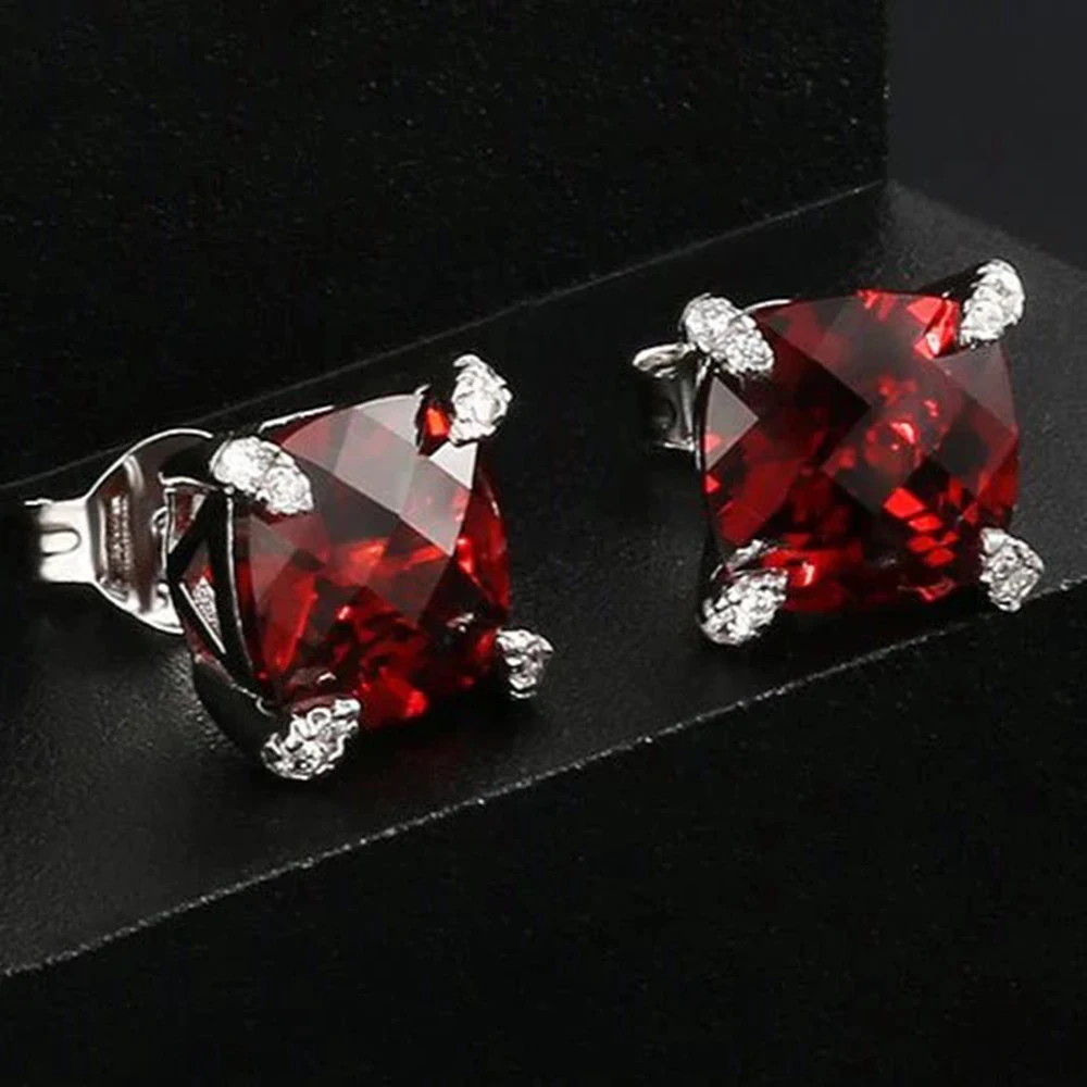 4 Claws Hippie Square Multicolour Zirconia Hip Hop Stud