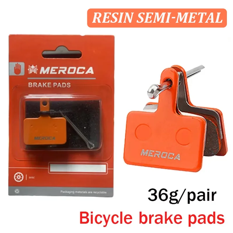 Bicycle Hydraulic Brake Pads MEROCA MTB Disc Brake Pads Resin semi-metal for ShimanoB01S Mountain Bike