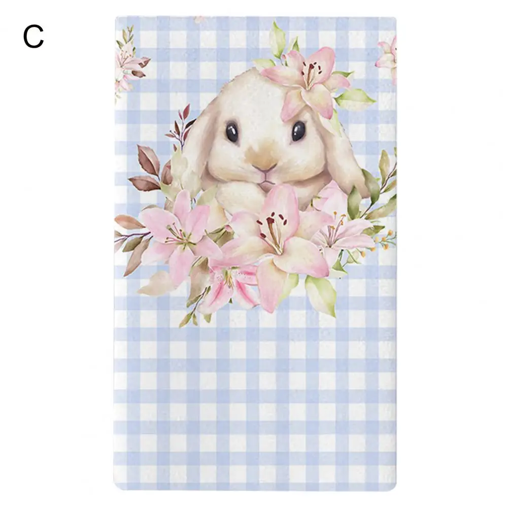

Dish Towel Super Absorbent Easter Bunny Print Kitchen Dishcloth Towel for Quick-drying Decorative Cute Rabbit Design for Kitchen