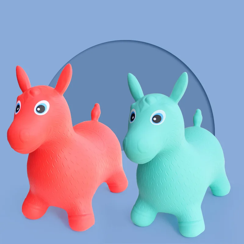 Horse Hopper Toys Jumping Horse Toys Baby Inflatable Bouncer Kids Animal Bouncy Ride on Child Baby Play Chair Rocker