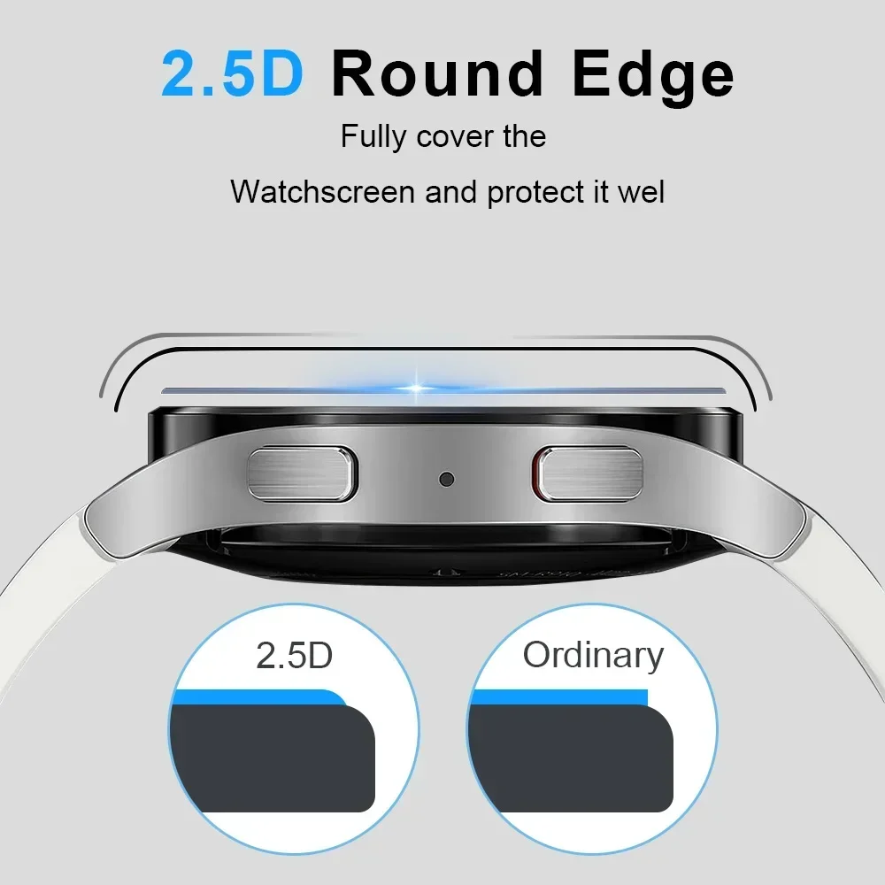 Premium Tempered Glass Screen Protector Set with Easy Alignment for Smartwatches (3-Pack)