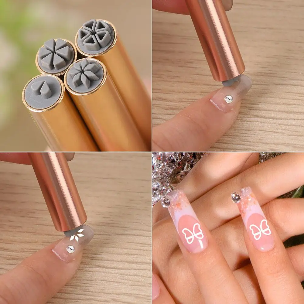 Nail DIY Stamp Pen Sets 26pcs Art Nail Doodle With Petal Embellished Pattern Stippling Seal Pen DIY Artificial Accessory