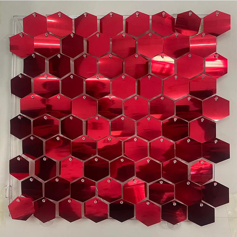 hexagon red